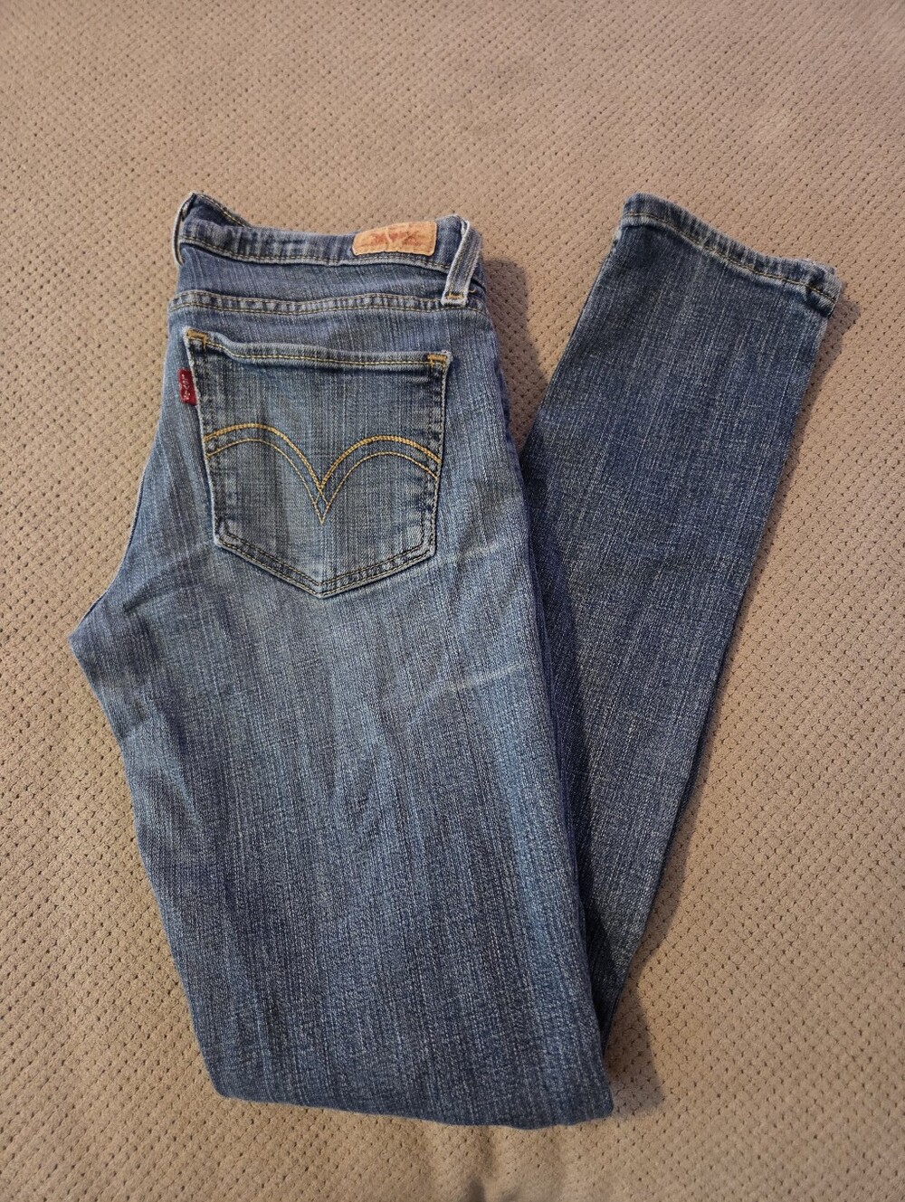 Levi's 524 Too Superlow denim blue jeans women's size 7 Levi Strauss